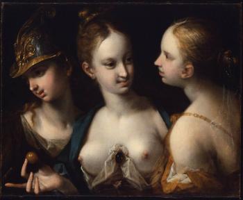 Hans Von Aachen : Pallas Athena, Venus and Juno